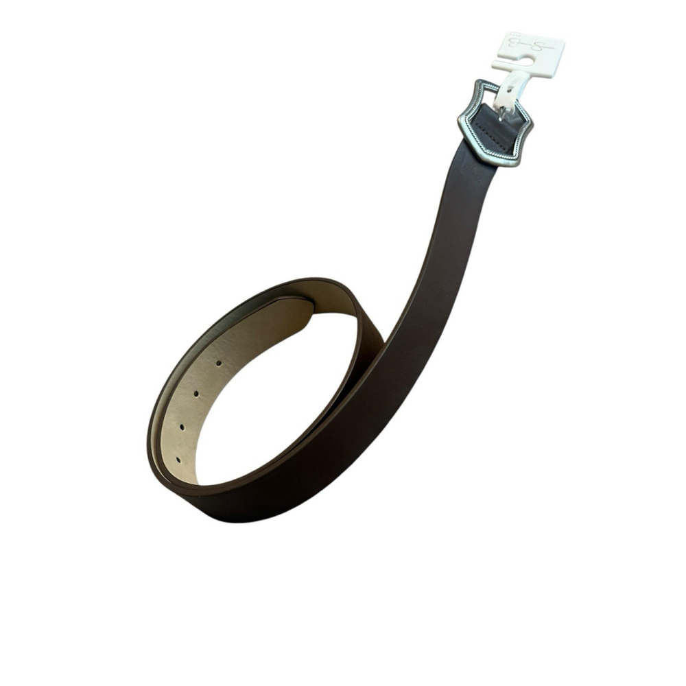 Jessica Simpson Belt Womens Small 4-6 Brown Faux Leather Silver Buckle $33 NWT